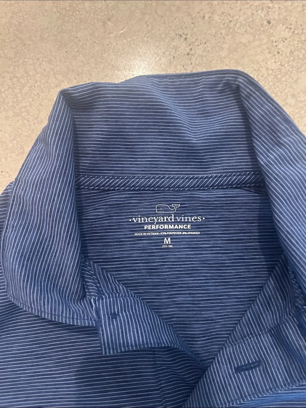 Vineyard Vines Boys Navy Short-Sleeve Polo